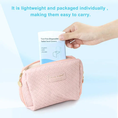 10 Packs Tear-Free Toilet Seat Covers Disposable for Adults and Kids