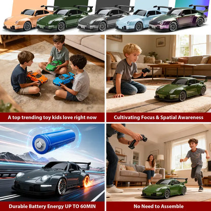 1:24 Scale 4WD Remote Control Car For 3-15,RC Drift Car with LED