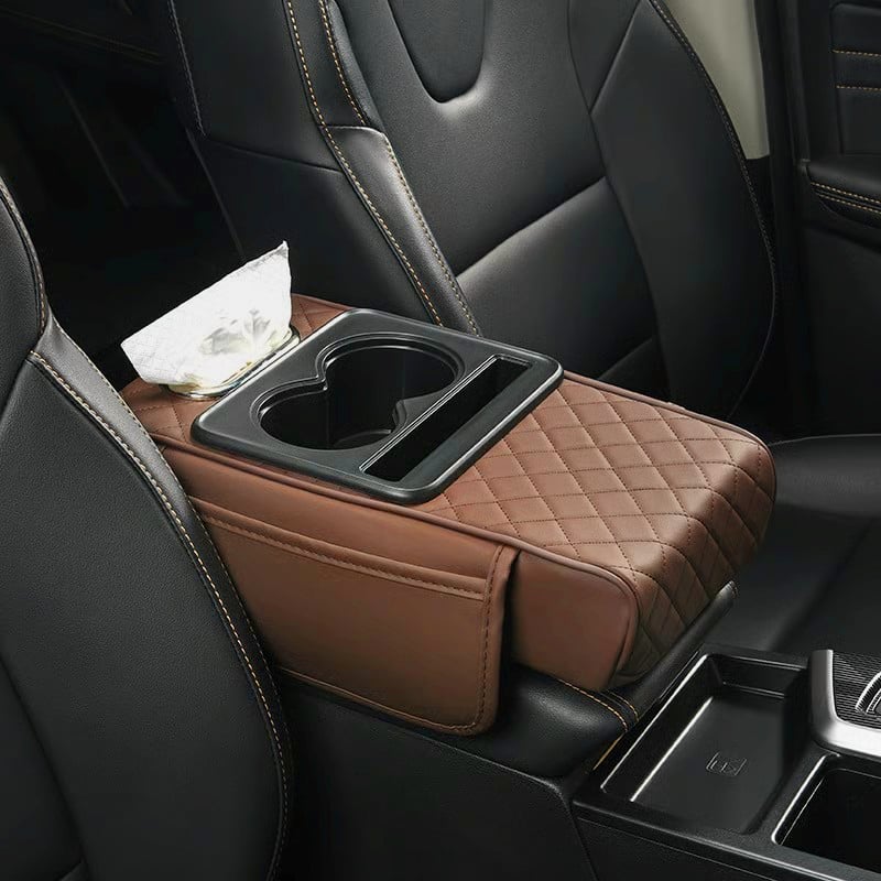 Multifunctional PU Leather Car Armrest Box Mat