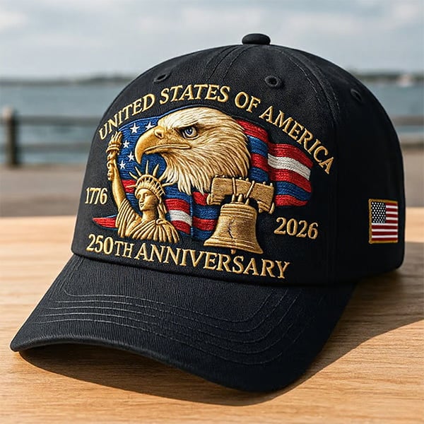🔥Eagle & Liberty – United States 250th Anniversary Embroidered Hat✨