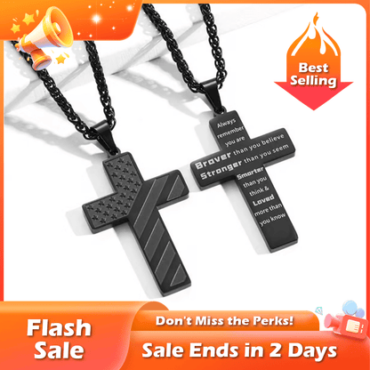 ✨Flag Cross Necklace,Best Gifts