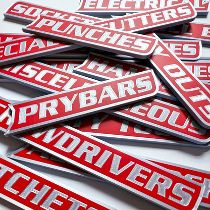 🔥12 Pack of  Magnetic Toolbox Labels🔩