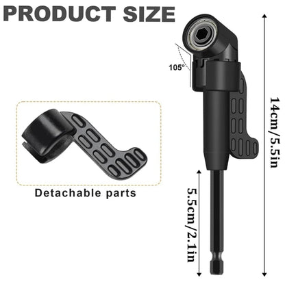 🔥 🛠️6Pcs Right Angle Drill Attachment Set with 105° Angle Drill Adapter and Impact Grade Socket Adapter