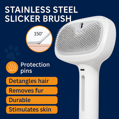 Self-Cleaning Spray Cat Brush for Shedding