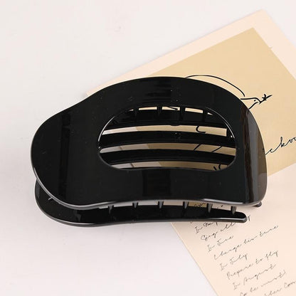 4pcs Solid Color Flat Hair Clips Set – Minimalist Acrylic Barrettes for Women