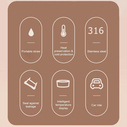 🎁🎁Christmas gift🎁450ml Stainless Steel Travel Mug with Temperature Display - Vacuum Insulated Bottle