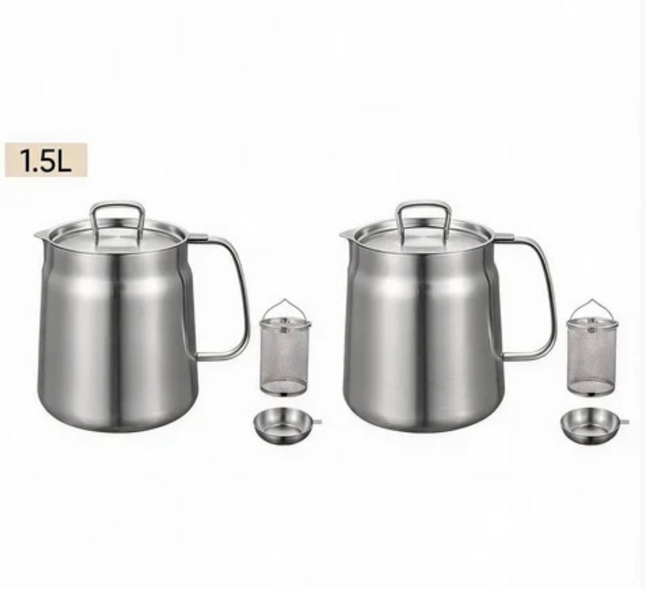 2-in-1 304 Stainless Steel Multifunctional Oil Strainer Pot