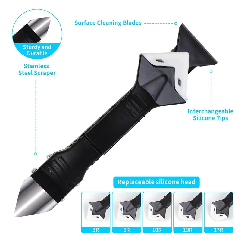 11Pcs Silicone Caulking Tools 3 in1 Grout Removal Tool