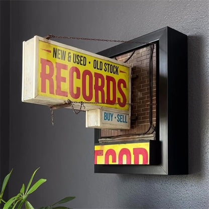 Record Store Retro Wall Light - Record Collector Gift✨