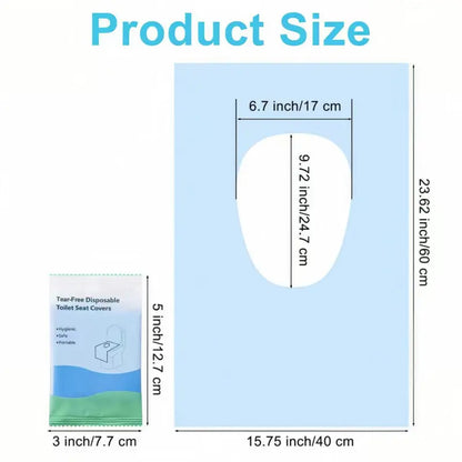 10 Packs Tear-Free Toilet Seat Covers Disposable for Adults and Kids