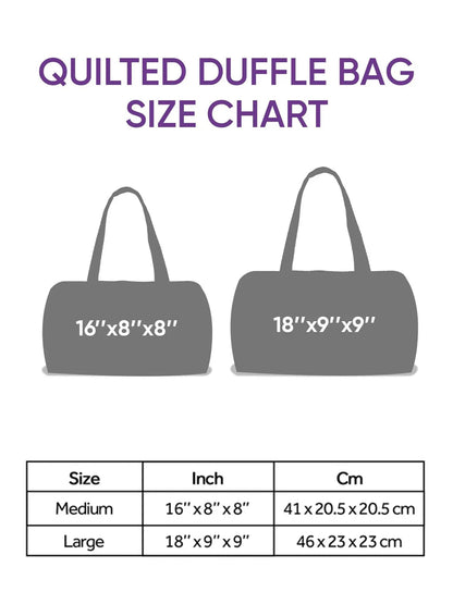 Hippie Sunflower Quilted Duffle Bag
