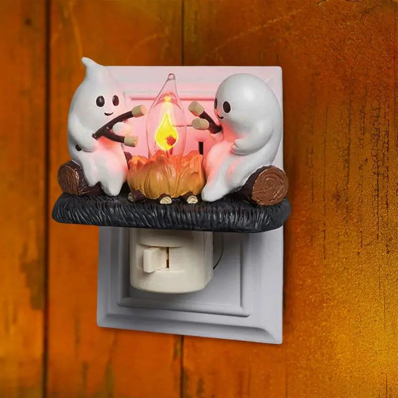 🔥 Ghost Campfire Flickering Nightlight✨🔥👻