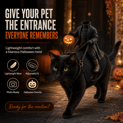 😺The Headless Horseman Rider™ Pet Costume🎃