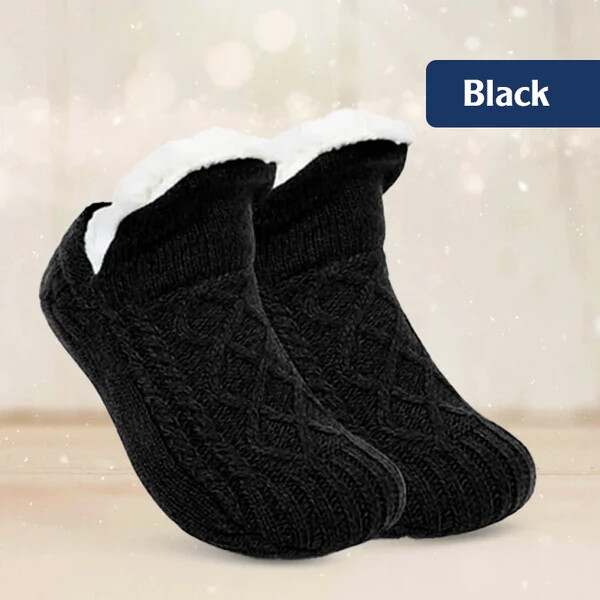 TIKTROVE - Fleece-Lined Non-Slip Thermal Slippers Socks