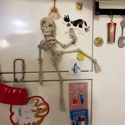 Vintage Skeleton Magnetic Figurine 🎃