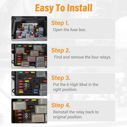 6 High Mod, Light Module for Fog Lights&Low Beams&High Beams Lamp on Simultaneously