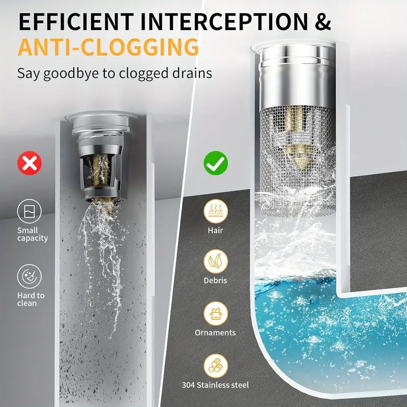 🔥Bathroom Sink Stopper Hair Catcher,  Bathroom Sink Drain Strainer ( BUY 1 GET 1 FREE）