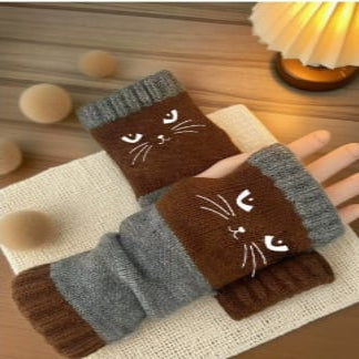 🎁🐱Knitted Fingerless Gloves🧶