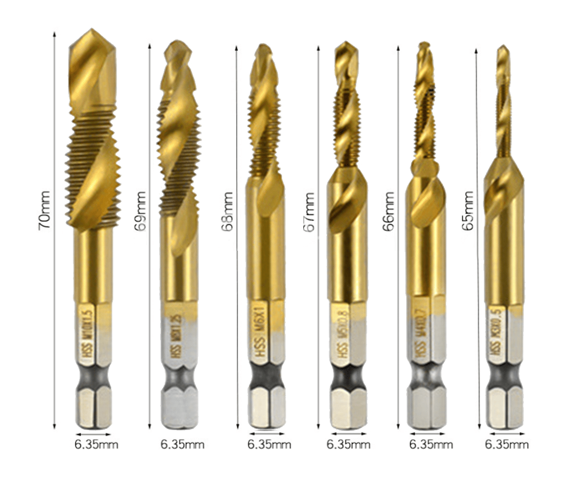 🔥3 In 1 Spiral Tap Hex Shank Drill Bit Set