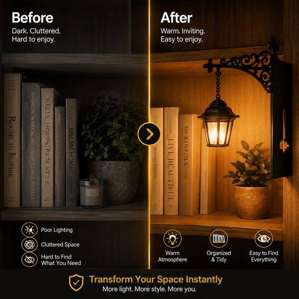 Library Lantern-Decorative Bookshelf Lighting