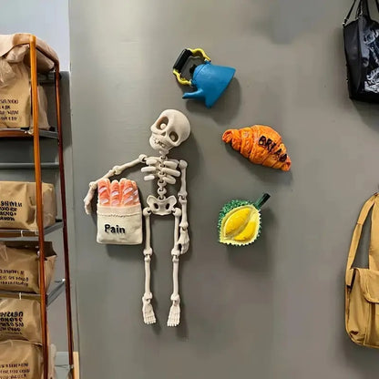 Vintage Skeleton Magnetic Figurine 🎃