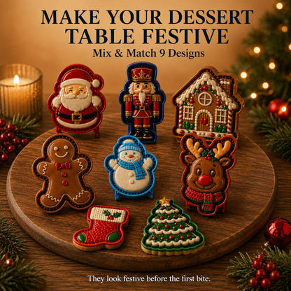 🎄 8-Design Christmas Mini Pie Mold Collection