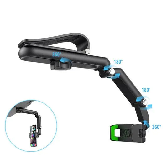 New 1080° Multi-function Sun Visor Universal 360 Degree Rotating Phone Holder