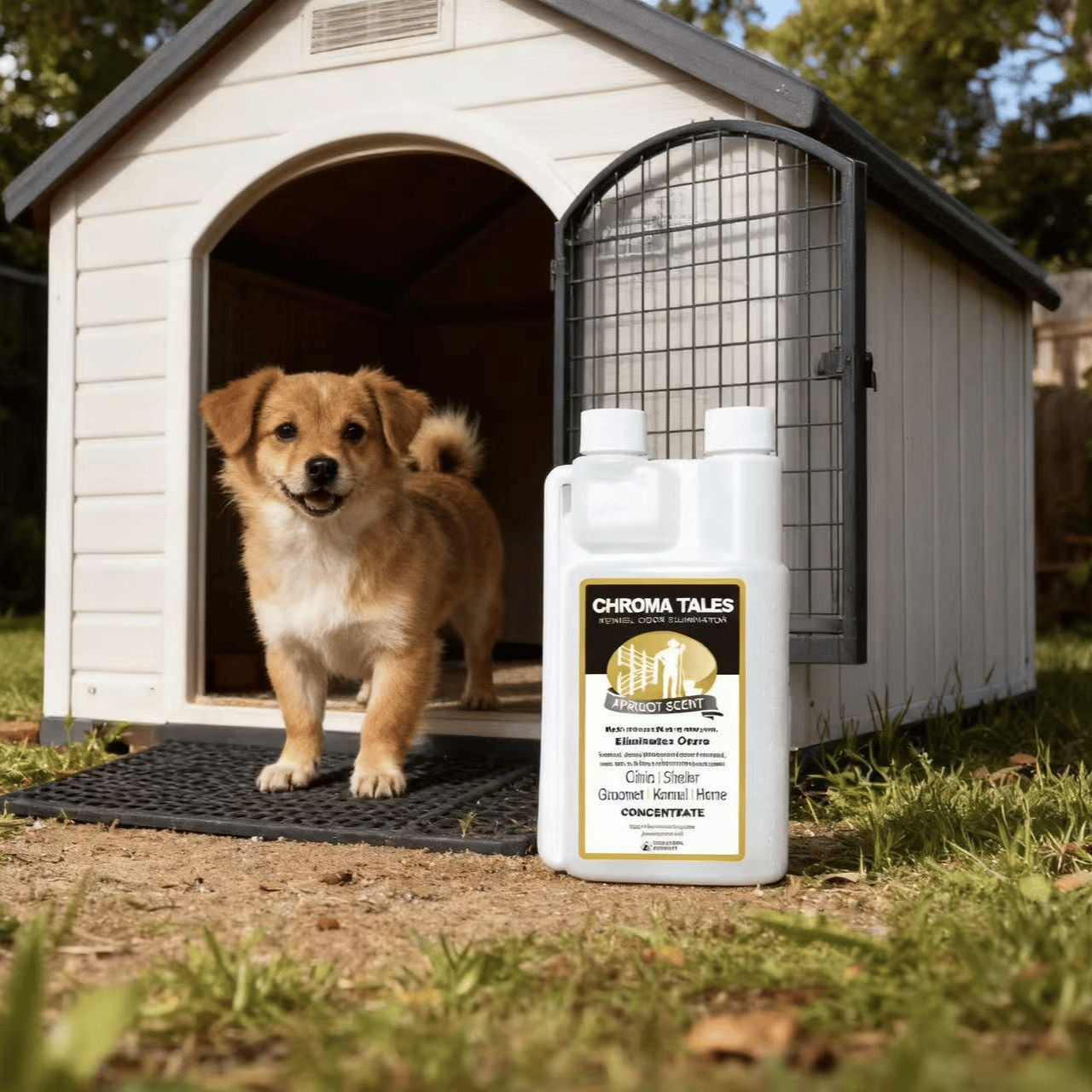 Kennel Odor Eliminator 🍑  Concentrate – Non-Enzymatic, Apricot & Fresh Scents for Tough Pet Odors