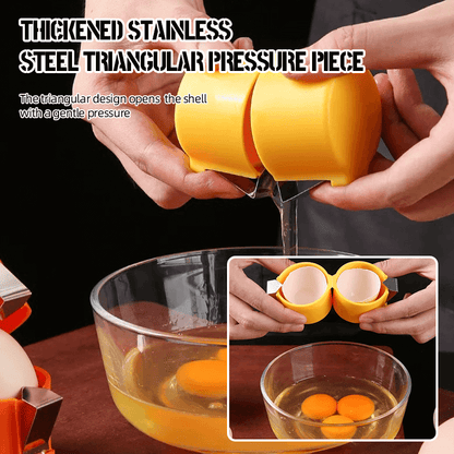 🎊Stainless Steel Egg Opener – Crack, Cut, and Separate Eggs Easily🍳