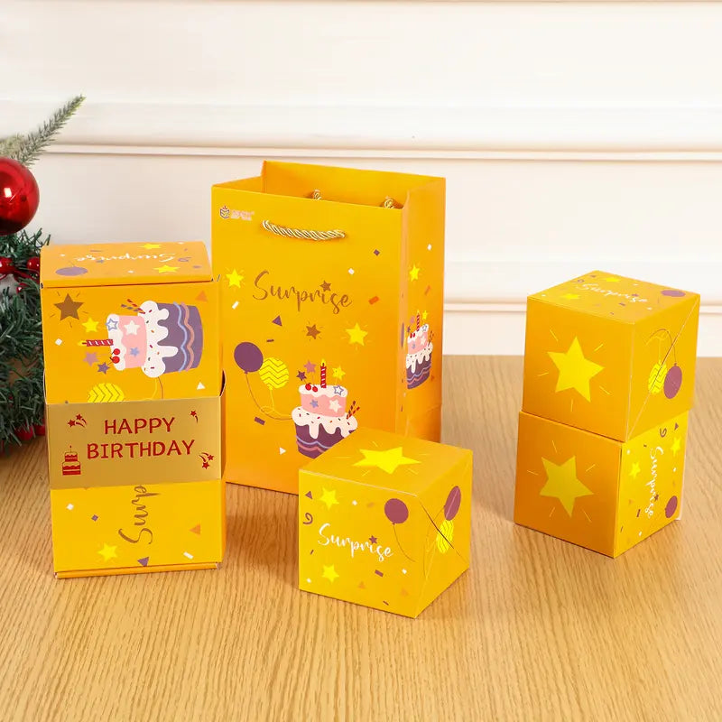 20 Bounces Surprise Gift Box with Flying Butterfly Toys Explosion Unique Folding Bouncing Red Envelope Cash Box