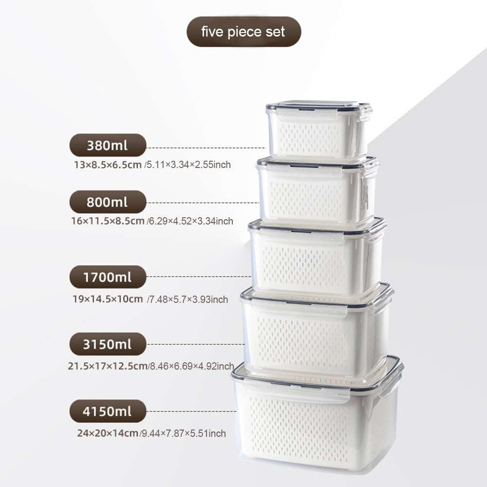 🍓🥰 Refrigerator Food Storage Containers – Keep Fruits Fresh