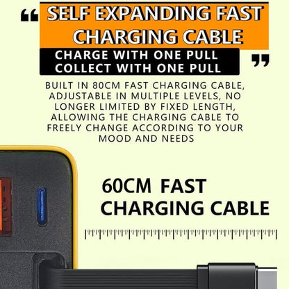 3 in 1 Charger Retractable 80W MAX Fast