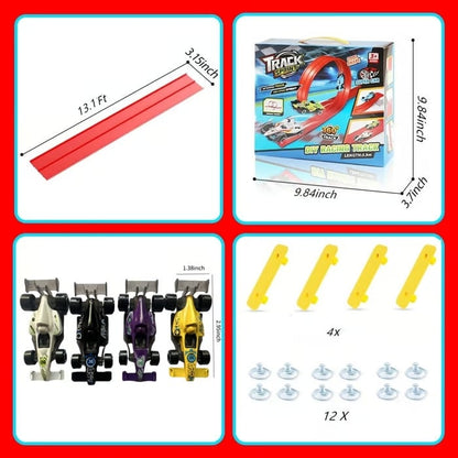 🎄🎁 2025 Christmas Surprise Gift: DIY Flexible Racing Track Toy 🚗✨