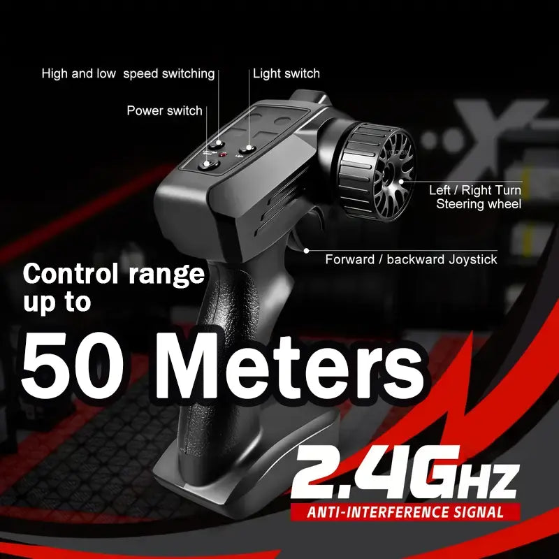 1:24 Scale 4WD Remote Control Car For 3-15,RC Drift Car with LED