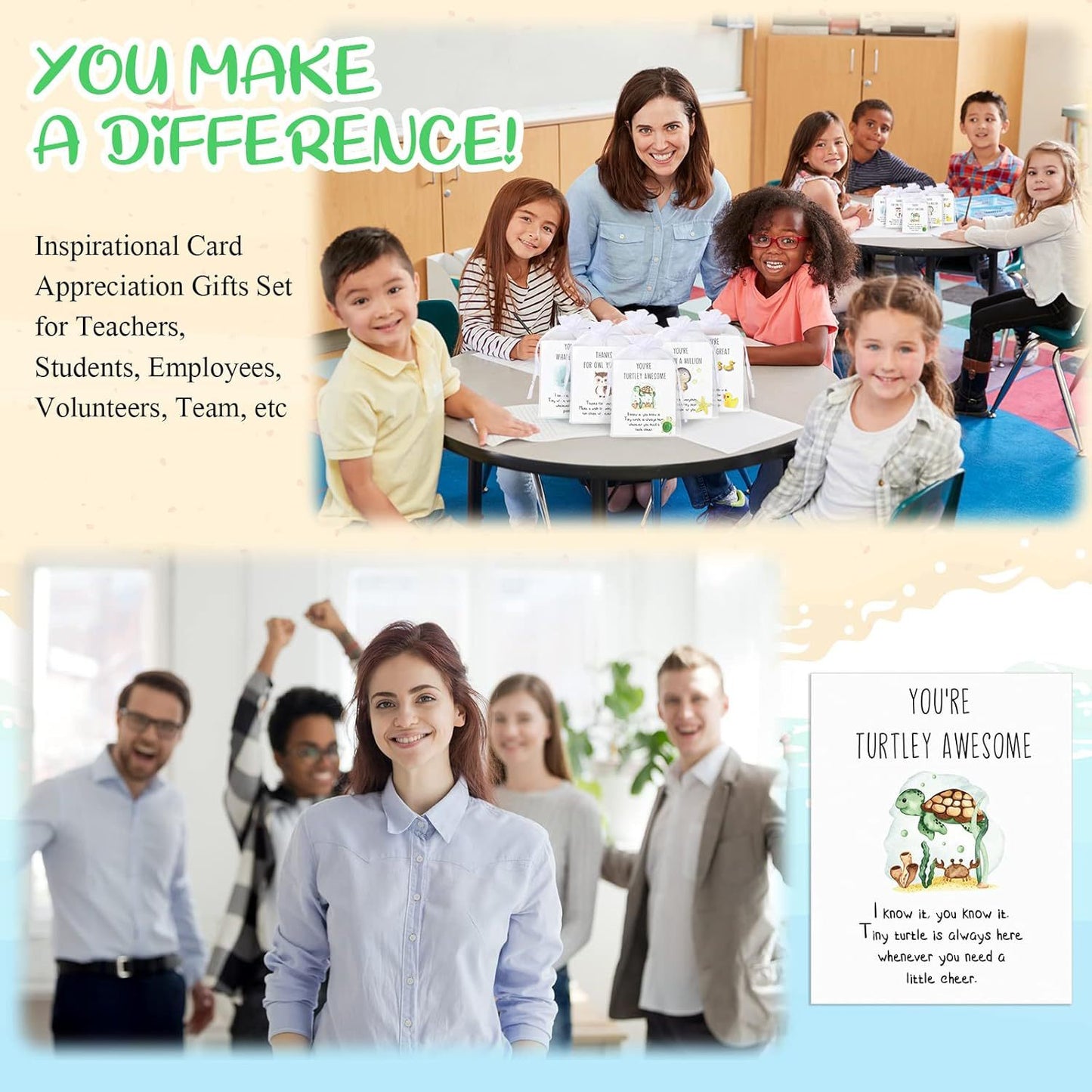 🎁Employee Appreciation Gifts – Funny Resin Animals with Thank You Cards