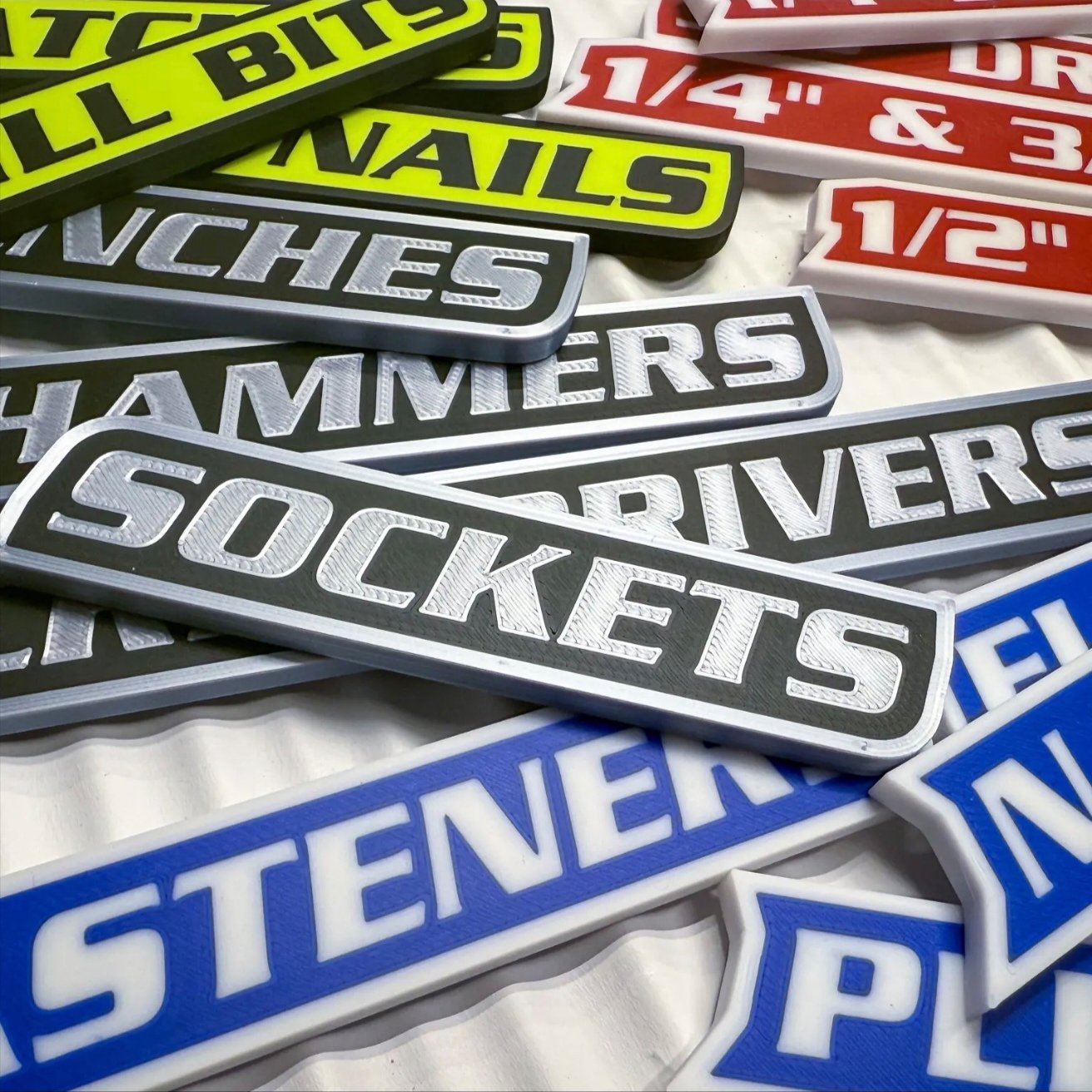 🔥12 Pack of  Magnetic Toolbox Labels🔩