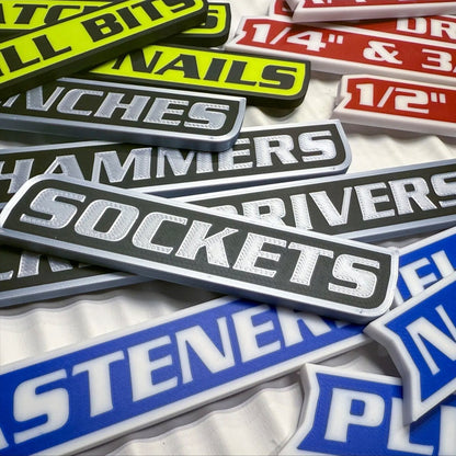 🔥12 Pack of  Magnetic Toolbox Labels🔩