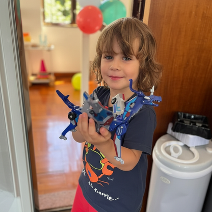 ⛄2-in-1 Transforming Race Car Dinosaur Automatic Transforming Toy