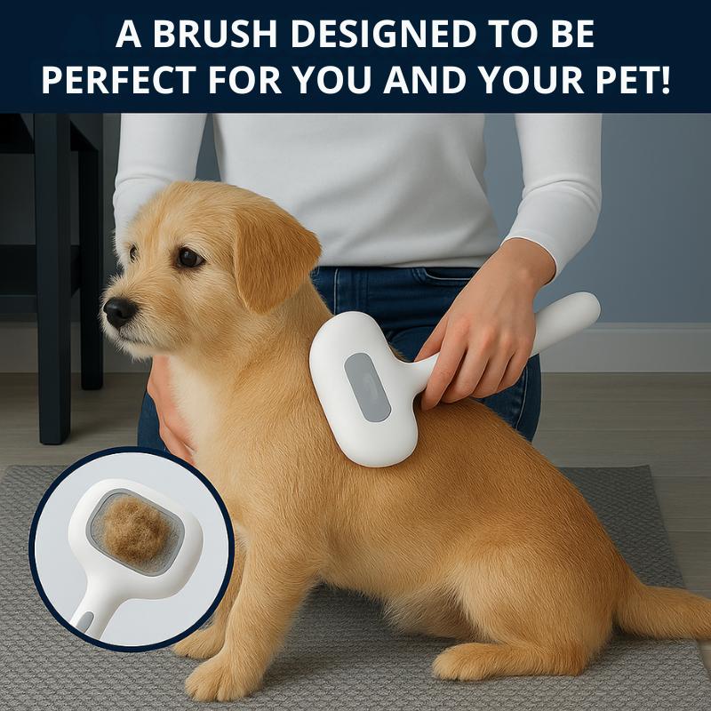 Self-Cleaning Spray Cat Brush for Shedding