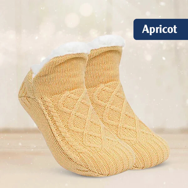 TIKTROVE - Fleece-Lined Non-Slip Thermal Slippers Socks