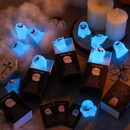 🎃Halloween Sale 👻Glow in the Dark Mini Ghost Figures with Box（set of 36）