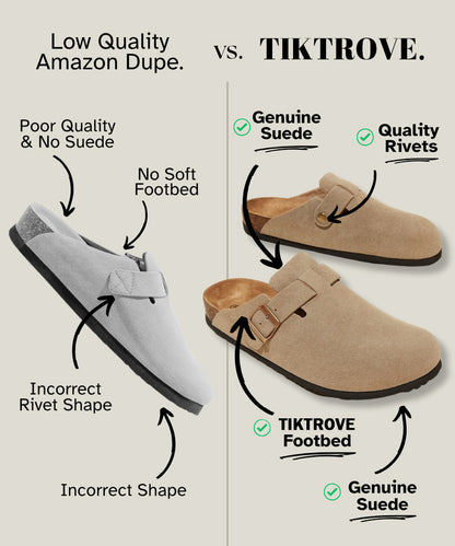 Genuine Suede Clogs by Tiktrove