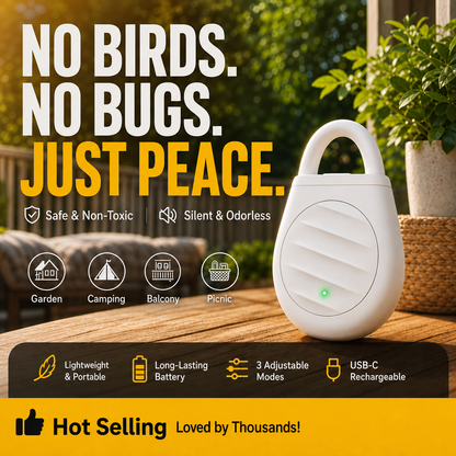 🔥Limited time offer Buy 3 get 2 free！🐦No more trouble from birds, beasts and locusts！Portable Ultrasonic Bird Repellent Keychain
