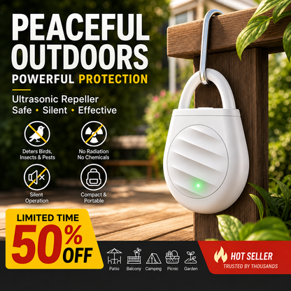 🔥Limited time offer Buy 3 get 2 free！🐦No more trouble from birds, beasts and locusts！Portable Ultrasonic Bird Repellent Keychain