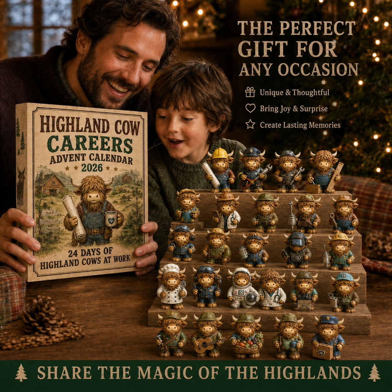 🐮 Highland Cow Careers Advent Calendar 2026 – 24 Days of Country Charm 🎁🤎