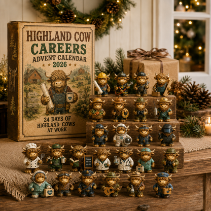 🐮 Highland Cow Careers Advent Calendar 2026 – 24 Days of Country Charm 🎁🤎