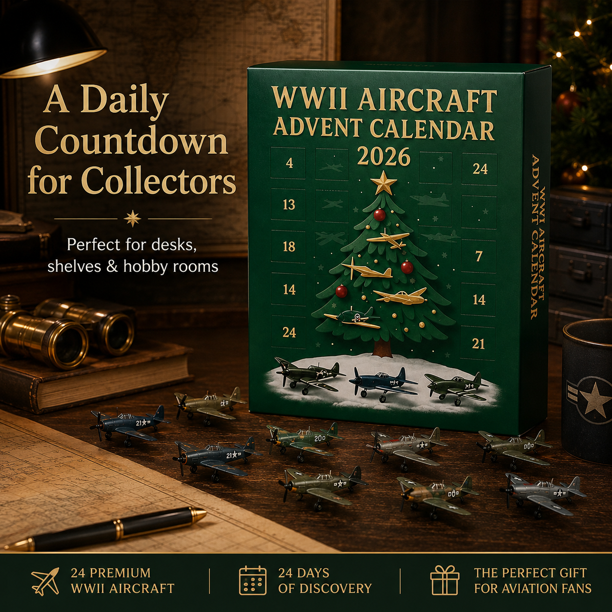 2026 Aircraft Advent Calendar World War II Plane