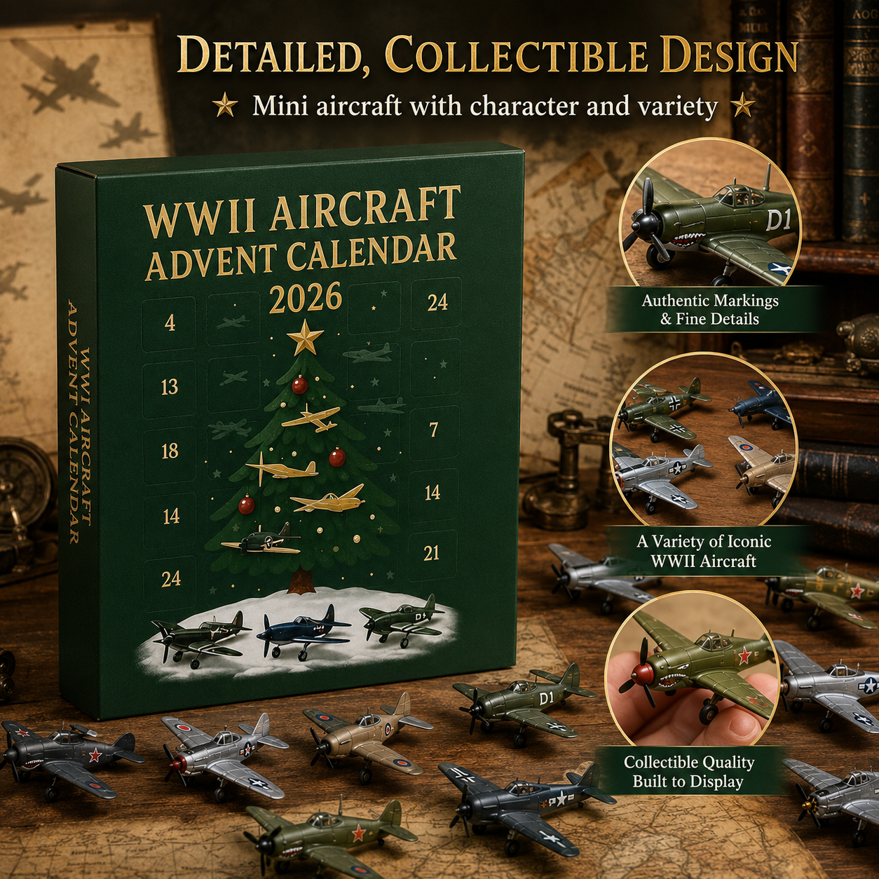 2026 Aircraft Advent Calendar World War II Plane
