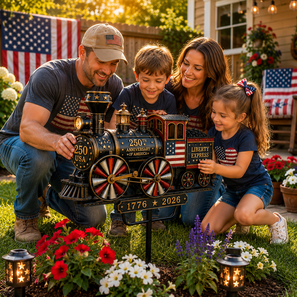 🔥Limited time 49% OFF🔥🚂USA 250 “Liberty Express” Train Garden Wind Spinner