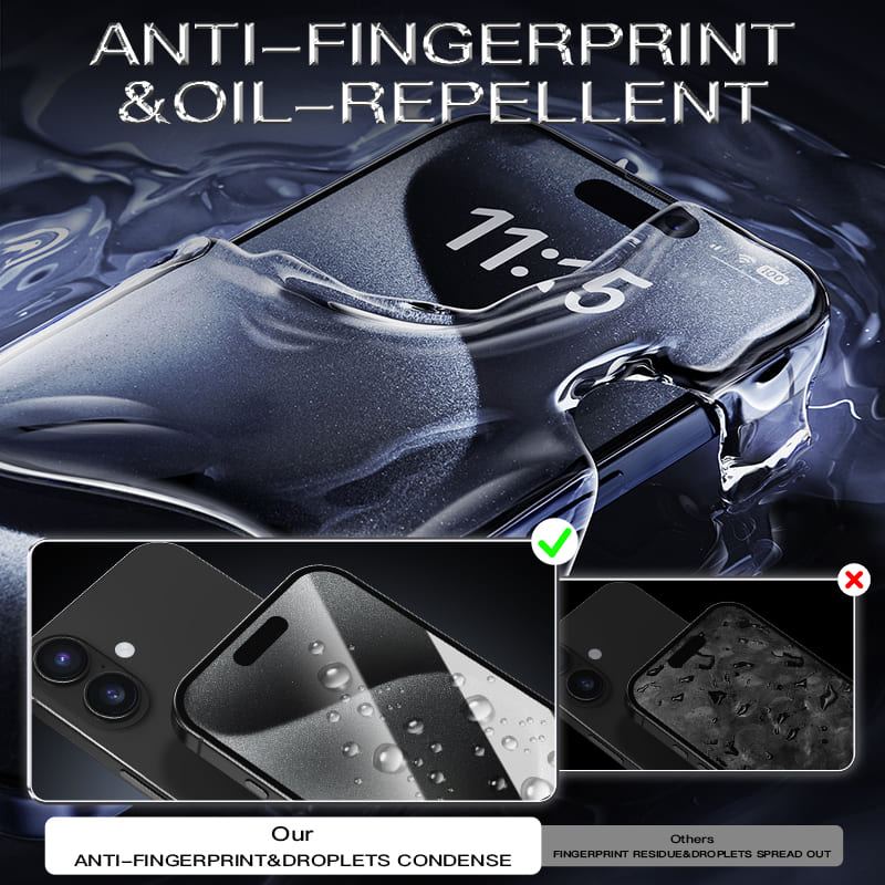 Military-Grade Privacy Screen Protector with Ultra-easy Install Box